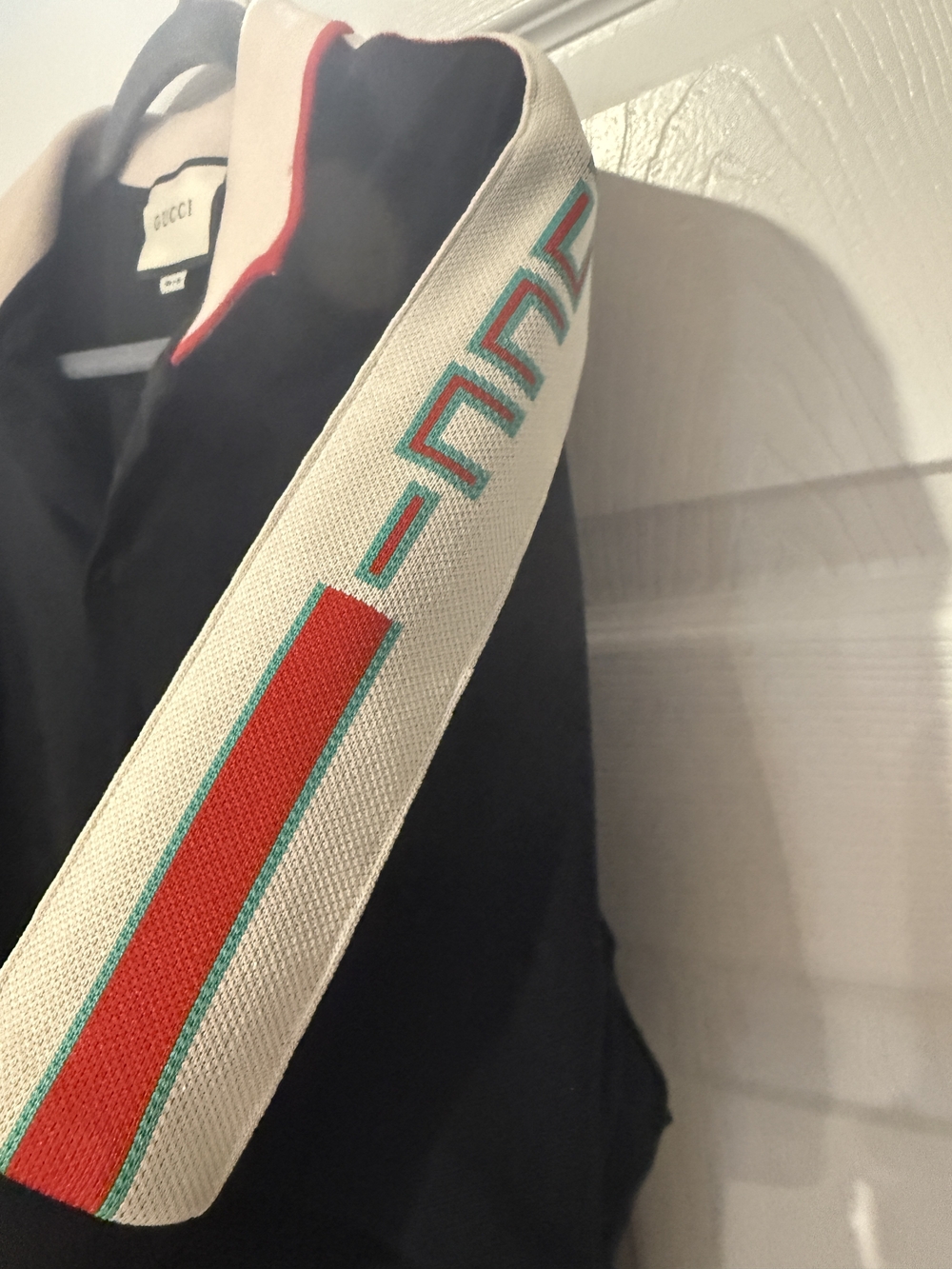 Gucci Black Men's Jacket with Signature Web Stripe